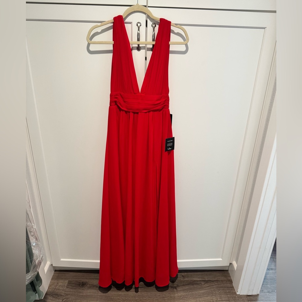 Lulu's Vibrant Red Evening Gown Dress NWT